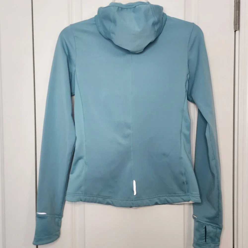 Brooks Running Jacket Full Zip Lightweight Athletic Hoodie Blue Womens Small - Picture 2 of 5